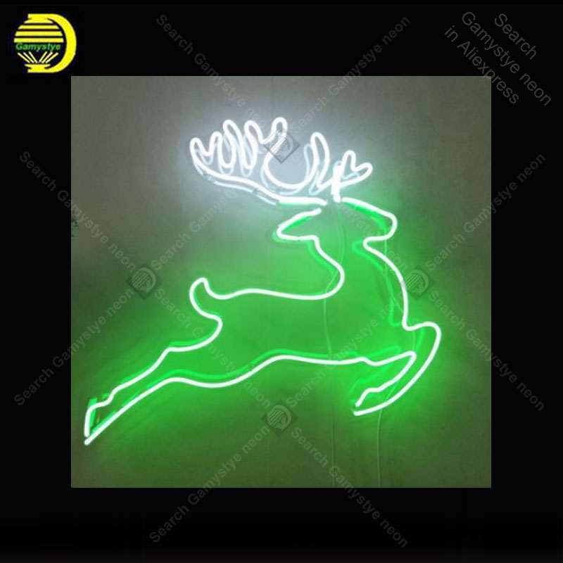 Hunting Outdoor Shop - Letrero de neón para ciervos, tienda