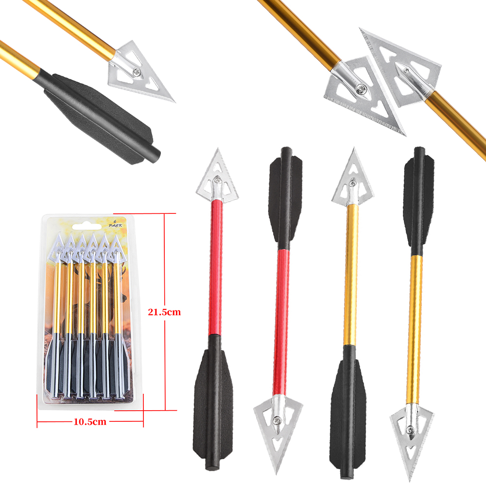 Crossbow Bolt Broadhead - 6/12 Uds flecha corta pernos de