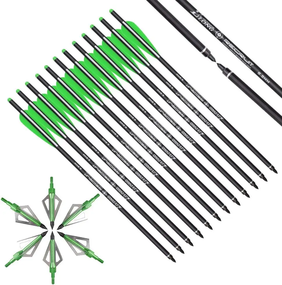 Crossbow Bolt Broadhead - Pernos de ballesta Elong de carbono
