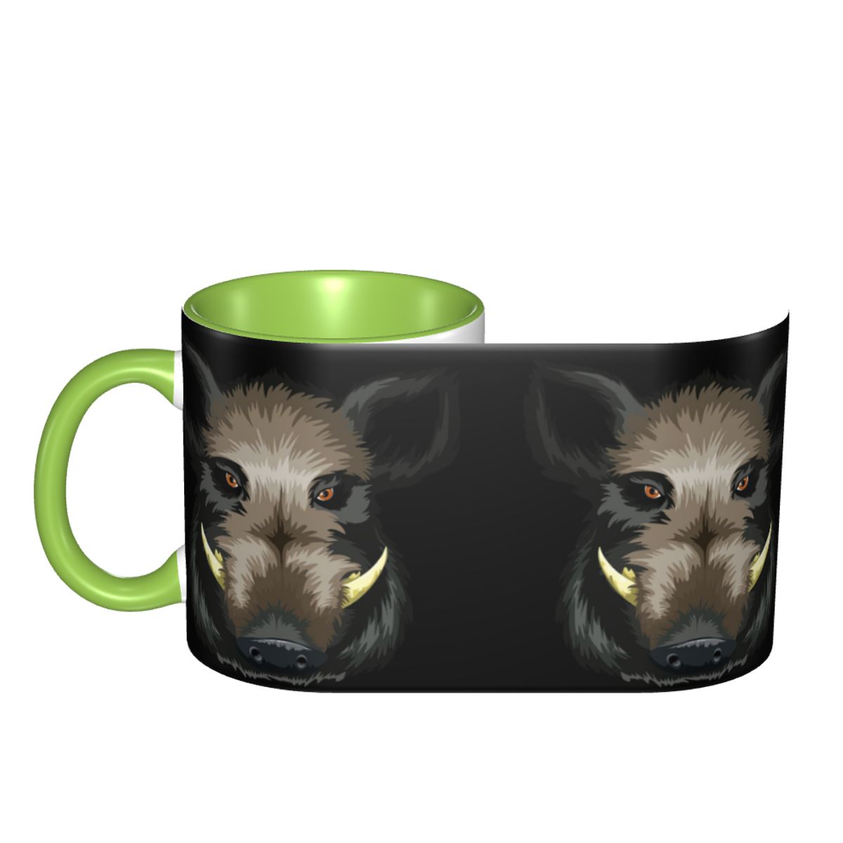 Wildman Hunting & Outdoor Photos - Taza Divertida de Cerda Salvaje Cazando,