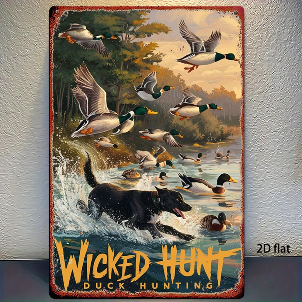 Wildman Hunting & Outdoor Photos - Arte de pared metálico 2D plano