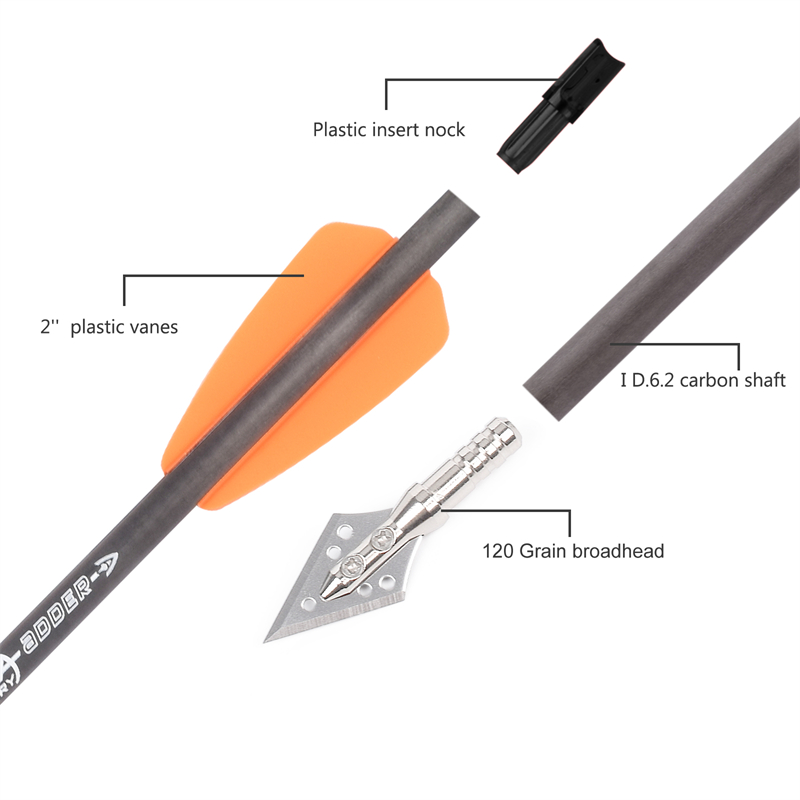 Crossbow Bolt Broadhead - Flecha de perno de ballesta Catbon
