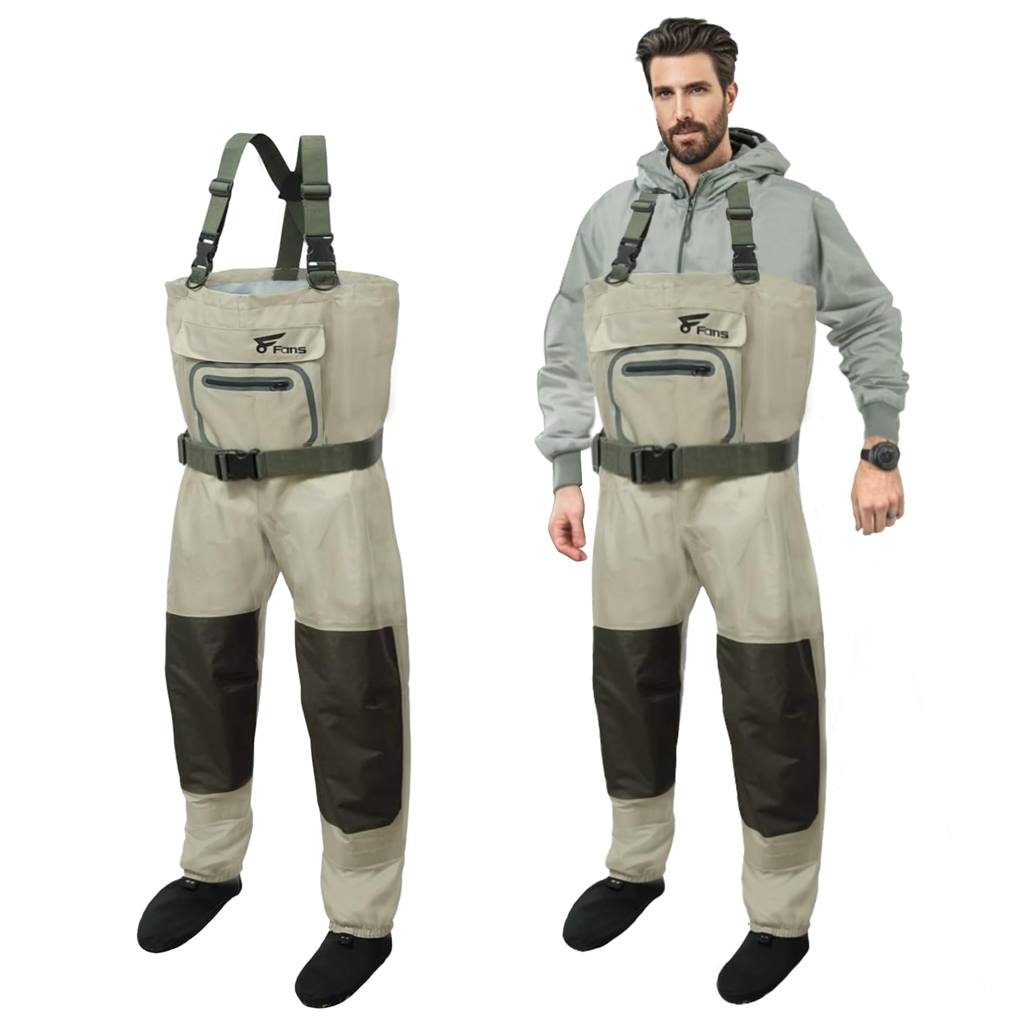 Fishing Waders Breathable - Vadeadores de pesca con 8 ventiladores