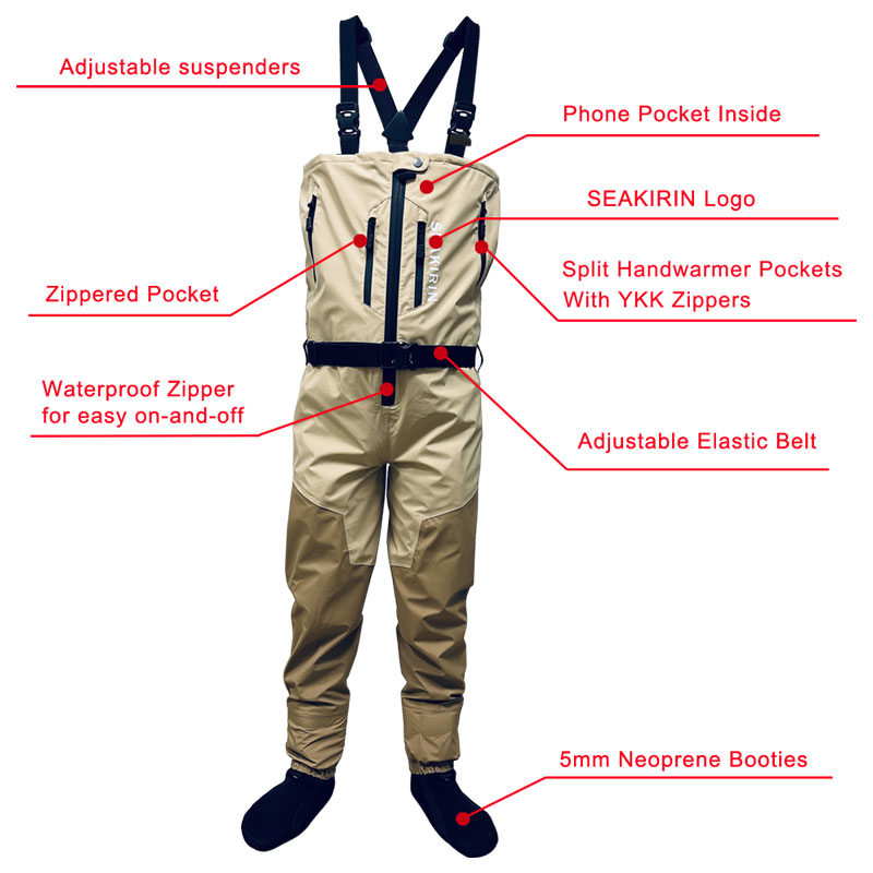Botas de pesca con cremallera  - Fishing Waders Breathable reseña y precio
