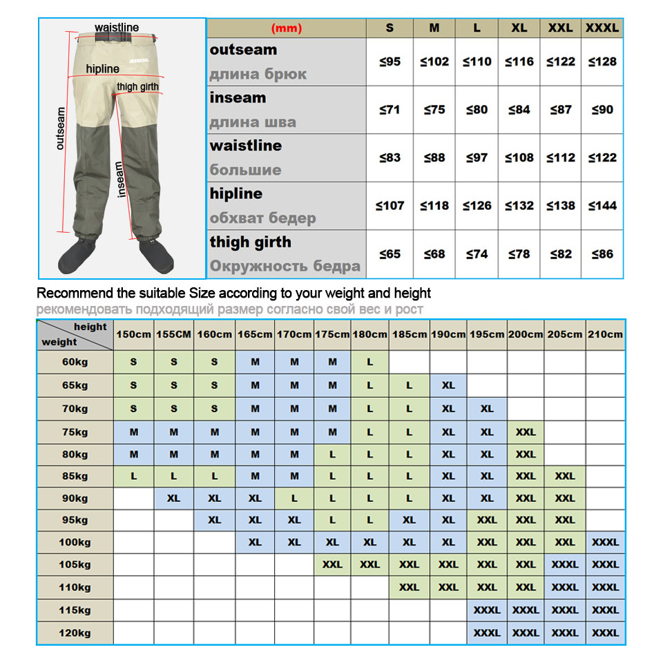 Botas de pesca con mosca, pant - Fishing Waders Breathable reseña y precio