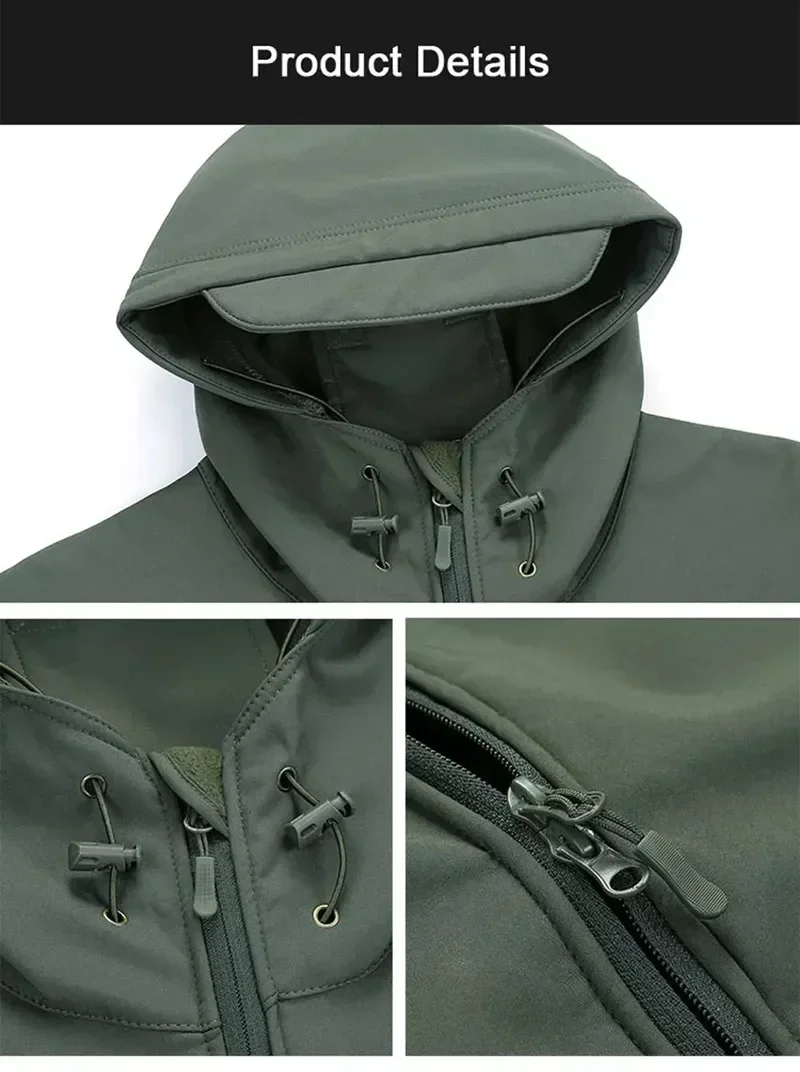 5XL 6XL CP Camuflaje Soft Shel - Men'S Outdoor Hunting Jacket reseña y precio